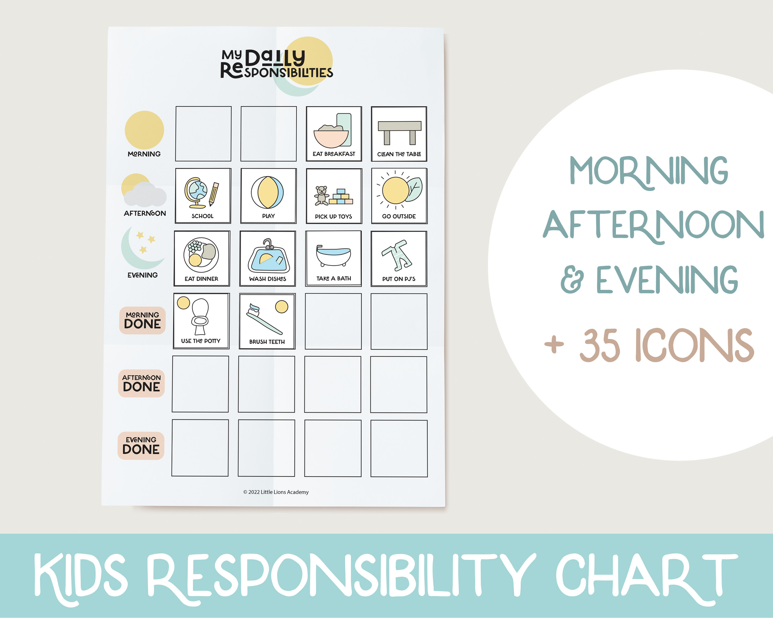 Kids Responsibilities Chore Chart