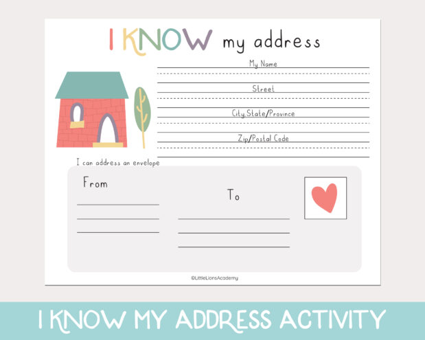 Editable Address Practice Activity