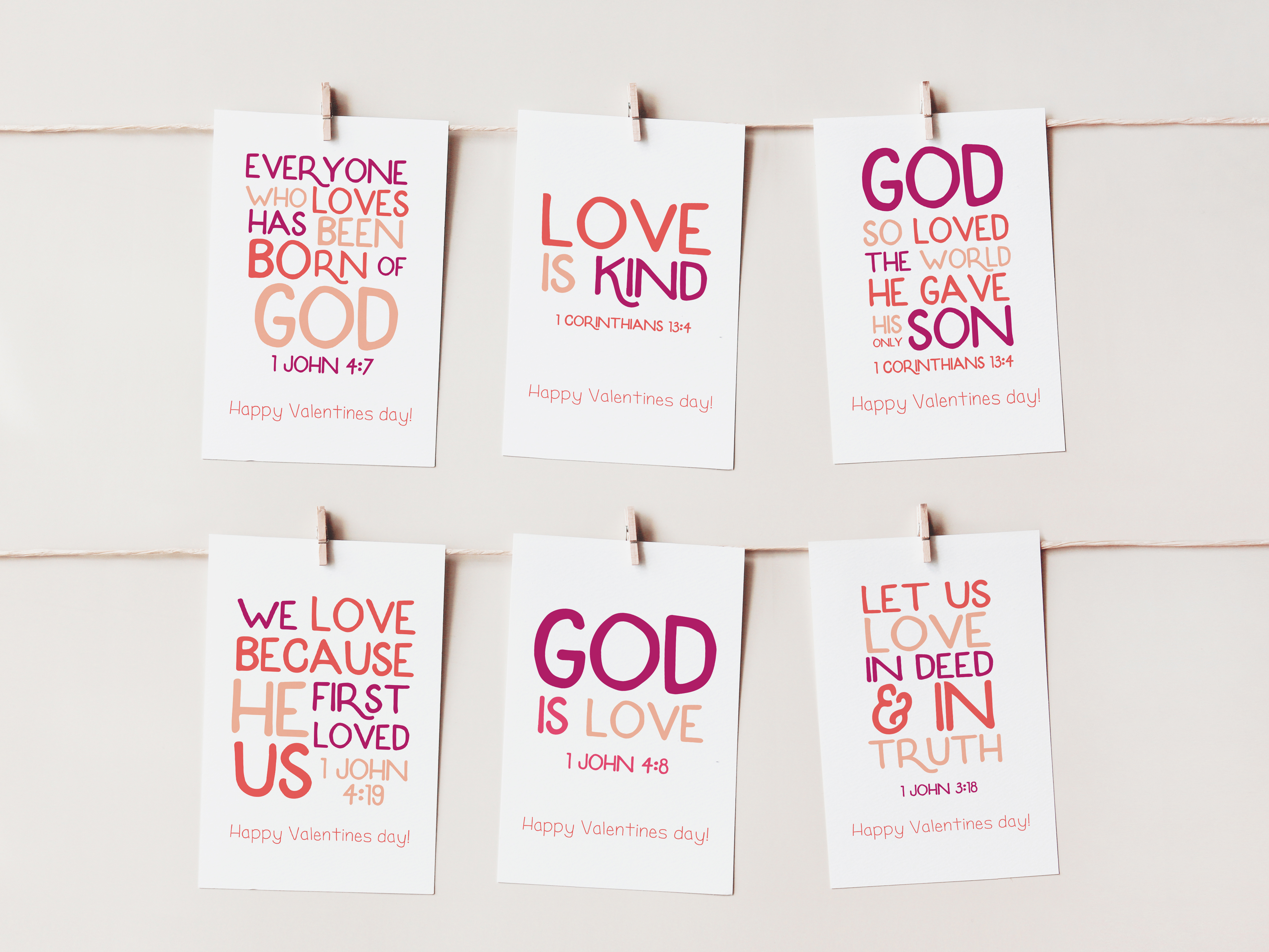 Scripture Valentines Day Cards