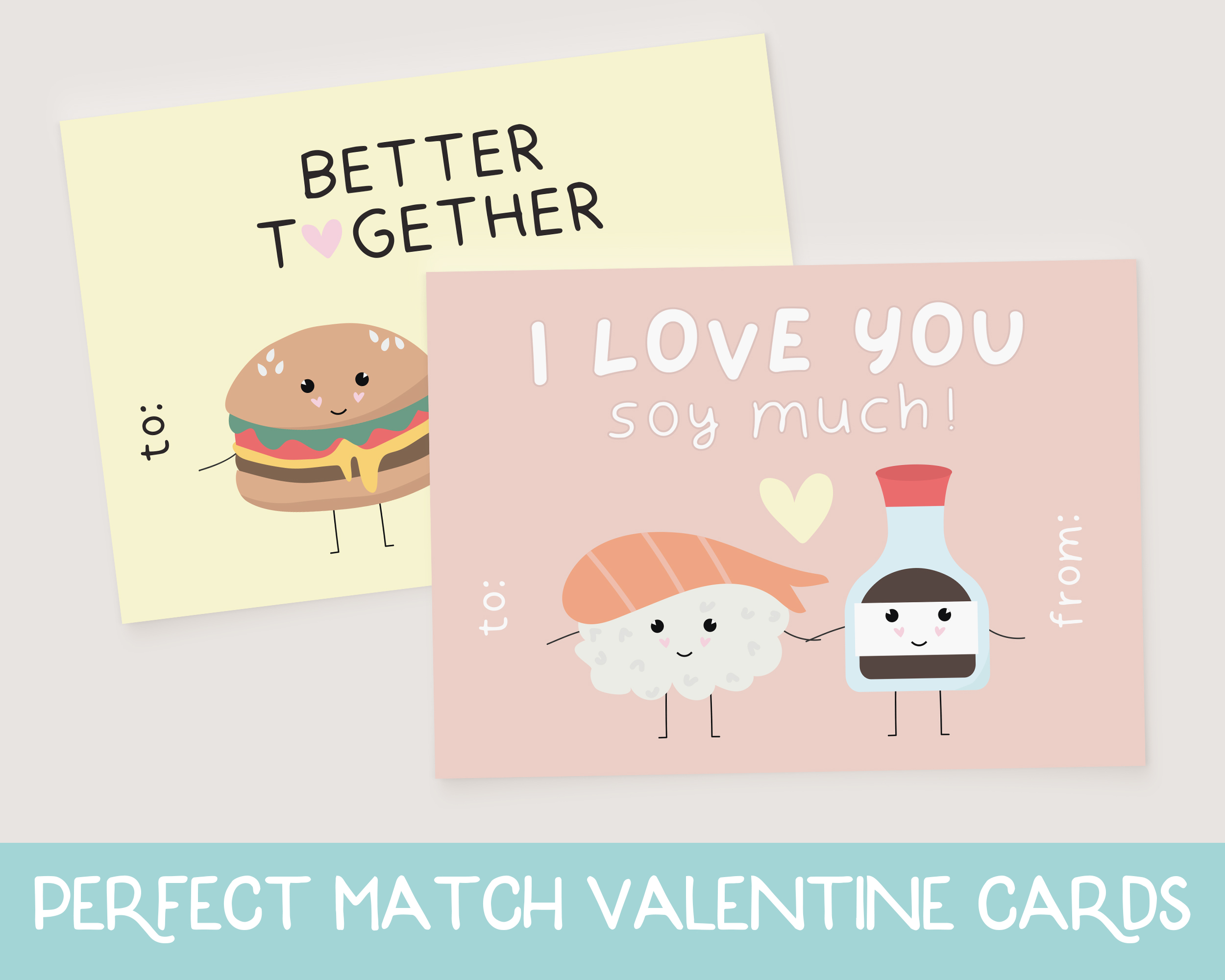 Printable  Perfect Match Valentine KIT - Pretty Little Studio