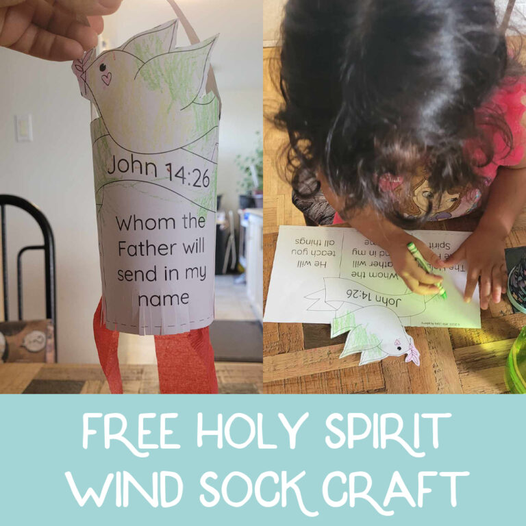 FREE Holy Spirit Wind Sock Craft